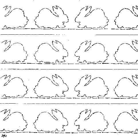 Rabbit Twins - 2 rows of 4"