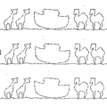 Noah's Ark - 2 rows of 5"