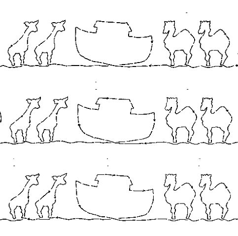 Noah's Ark - 2 rows of 5"