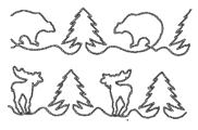 Bear & Tree / Moose & Tree